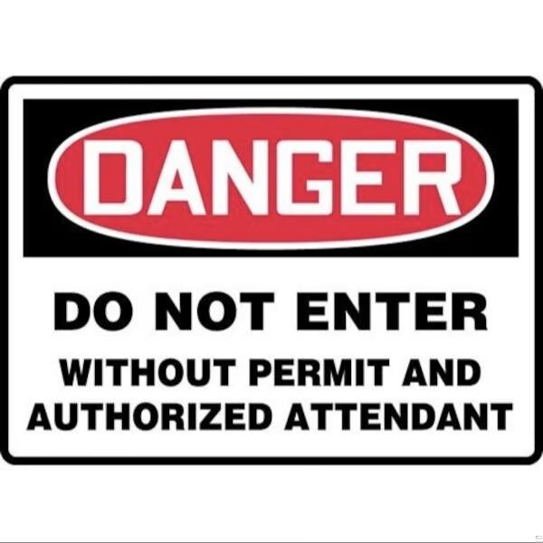 Accuform OSHA DANGER SAFETY SIGN CONFINED MCSP140XP MCSP140XP - main